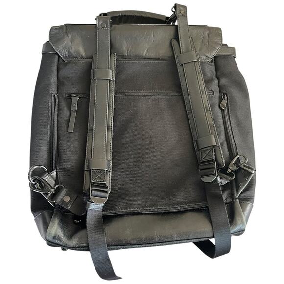 Lo & Sons Prospect Backpack Briefcase with insert black cow leather polyester - Picture 2 of 14